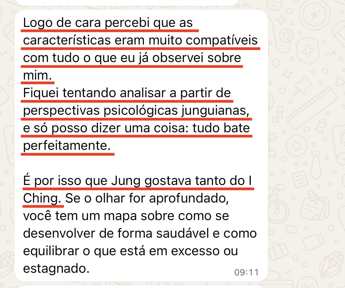 Print de WhatsApp do depoimento de Fabiana Oliveira